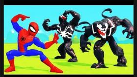 Человек Паук на Машине против Монстров Игра Тачки SpiderMan Disney Cars Cartoons for Kids HD