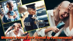 Haircut Stories - Woman&#039;s Hair Shaved Off in Street by Policewoman : headshave buzz cut bald