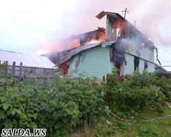 Пожар жилого дома по улице Урицкого