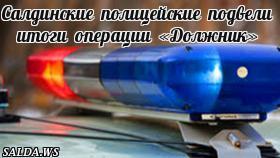 Салдинские полицейские подвели итоги операции «Должник»