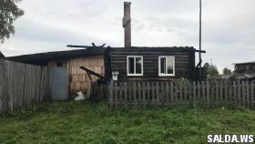 Пожар в дачном доме в деревне Северная
