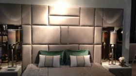 Мягкие настенные панели — искусство уюта в спальне