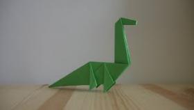 Оригами. Как сделать динозавра (видео урок)
