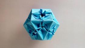 Оригами кубооктаэдр. Многогранник из бумаги