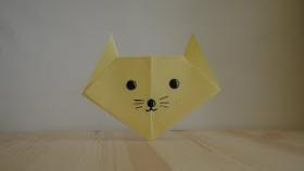 Оригами. Как сделать кота из бумаги (видео урок)