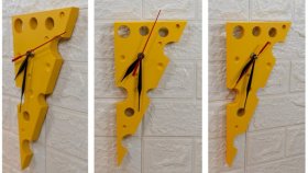 Wooden cheese clock | DIY kitchen decor