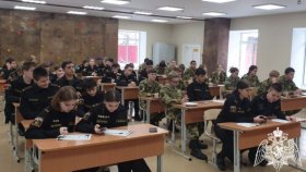 Подшефные тероргану Росгвардии группы кадет присоединились к всероссийскому военно-патриотическому диктанту в Тюмени