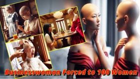 Businesswoman to 100 Women Monthly Head Shave