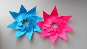Новогодняя Звезда из бумаги. Оригами поделки на Новый Год 2018