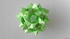 Шар кусудама из бумаги. Оригами украшение из бумаги