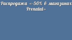 Распродажа «-50% в магазинах Prenatal»