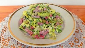 Вкусный и простой салат за 15 минут из савойской капусты