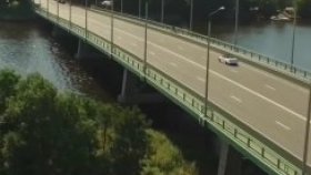 Съемка с дрона из автомобиля