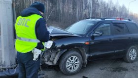 Сотрудники Госавтоинспекции Заречного устанавливают обстоятельства ДТП с одним пострадавшим