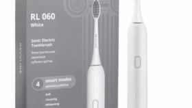 Звуковая зубная щетка Revyline RL 060 в нежно-белом цвете с 4 режимами и быстрой доставкой по Новосибирску