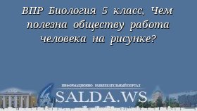 ВПР Биология 5 класс, Чем полезна обществу работа человека на рисунке?