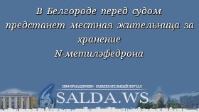 В Белгороде перед судом предстанет местная жительница за хранение N-метилэфедрона