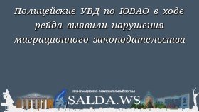 Полицейские УВД по ЮВАО в ходе рейда выявили нарушения миграционного законодательства
