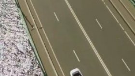 Дрон видео из автомобиля