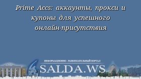 Prime Accs: аккаунты, прокси и купоны для успешного онлайн-присутствия