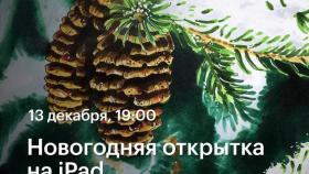 Новогодняя октрытка на iPad (Мастер-класс по иллюстрации в Академии re:Store)