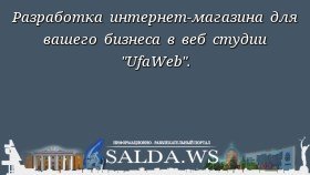 Разработка интернет-магазина для вашего бизнеса в веб студии "UfaWeb".