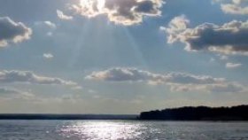 Закат на реке Волге