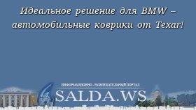 Идеальное решение для BMW – автомобильные коврики от Texar!