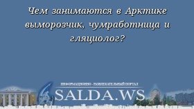 Чем занимаются в Арктике выморозчик, чумработница и гляциолог?