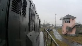 Вид из кабины машиниста ЧМЭ-3, ст. Дарница часть вторая.