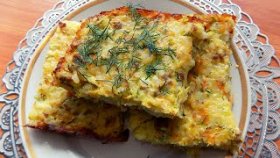 Рисовая запеканка с фаршем и кабачками. Видео рецепт