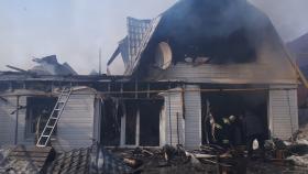 Пожар в частном жилом доме по ул. Урицкого, в г. Верхняя Салда 22.03.2022 г. в 11-58