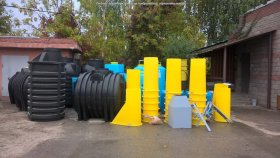 Горизонтальный цилиндрический накопительный септик для частного дома