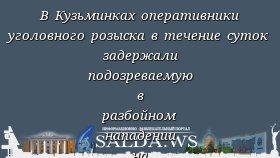 В Кузьминках оперативники уголовного розыска в течение суток задержали подозреваемую в разбойном нападении на работников организаций
