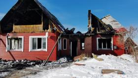 Пожар в частном жилом доме по ул. Максима Горького в д. Северная